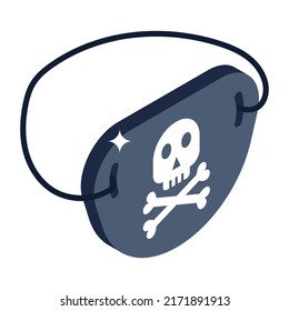 An icon of pirate mask isometric design 

