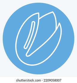 Icon Pistachio. suitable for Nuts symbol. blue eyes style. simple design editable. design template vector. simple illustration