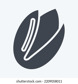 Icono Pistachio. adecuado para el símbolo Nuts. estilo glifo. diseño simple editable. vector de plantilla de diseño. ilustración simple