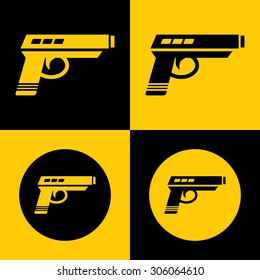 Icon of Pistol. Eps-10.