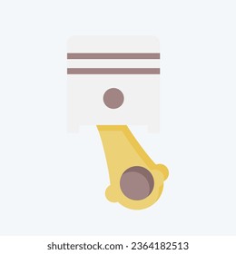 Icon Piston. related to Car ,Automotive symbol. flat style. simple design editable. simple illustration