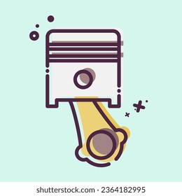 Icon Piston. related to Car ,Automotive symbol. MBE style. simple design editable. simple illustration