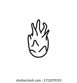 The icon of pitaya. Outline illustration vector. Pictogram for web page, mobile app, promo. UI UX GUI design element. Editable stroke. Vector.