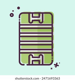 Icon Pitch. related to Rugby symbol. MBE style. simple design illustration