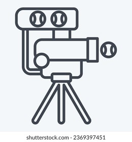 Icon Pitching Machines. related to Baseball symbol. line style. simple design editable. simple illustration