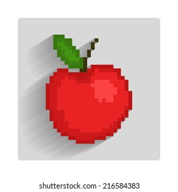 Icon Of Pixel Apple 