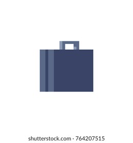 Сase icon. Pixel art flat style. Suitcase isolated vector illustration. 8-bit sprites.