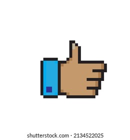 icon pixel art thumbs up