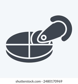 Icon Pizza Cutter. related to Kitchen Tool symbol. glyph style. simple design illustration
