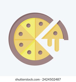 Icon Pizza. related to Fast Food symbol. flat style. simple design editable. simple illustration