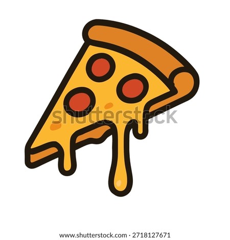 Icon Pizza slice with cheese stretch