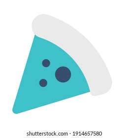 icon pizza using flat style and blue color dominate