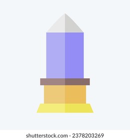 Icon Place De La Concorde. related to France symbol. flat style. simple design editable. simple illustration