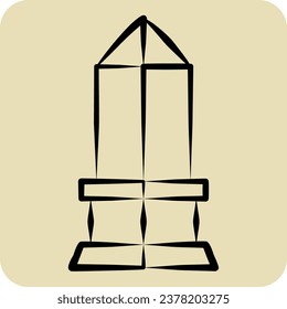 Icon Place De La Concorde. related to France symbol. hand drawn style. simple design editable. simple illustration