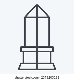 Icon Place De La Concorde. related to France symbol. line style. simple design editable. simple illustration