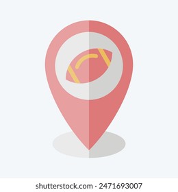 Icon Place Holder. related to Rugby symbol. flat style. simple design illustration
