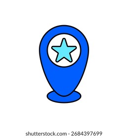 Icono de un lugar, aislado contra un fondo limpio.
