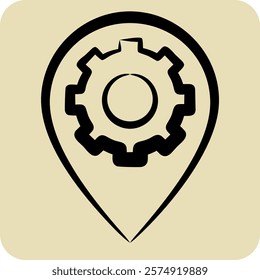 Icon Places Optimization. related to Media and Advertising symbol. hand drawn style