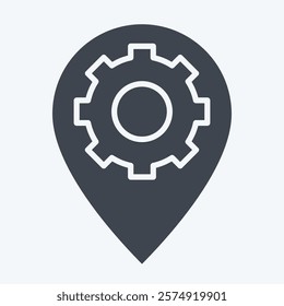 Icon Places Optimization. related to Media and Advertising symbol. glyph style