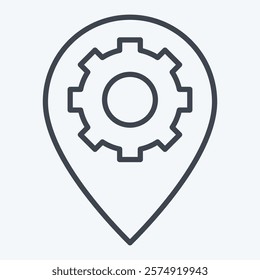 Icon Places Optimization. related to Media and Advertising symbol. line style