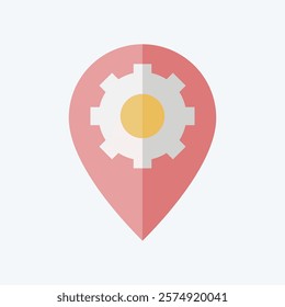 Icon Places Optimization. related to Media and Advertising symbol. flat style