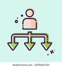 Icon Plan. related to Choice symbol. MBE style. simple illustration