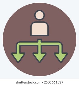 Icon Plan. related to Choice symbol. color mate style. simple illustration