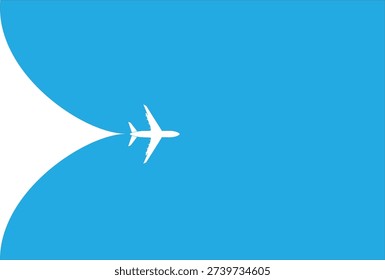 icon plane concept vector Airplane fly up into the sky. Concept for travel, tourism. Template design for business idea, leadership, success, creative idea, poster, banner, cover

