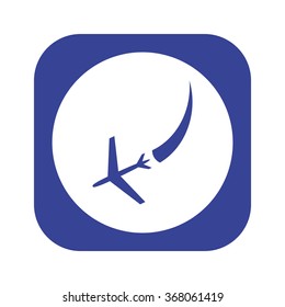  icon plane. The plane is landing icon