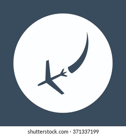  icon plane. The plane is landing icon