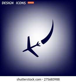  icon plane. The plane is landing. icon. vector design