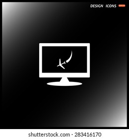  icon plane. The plane is landing. icon. vector design