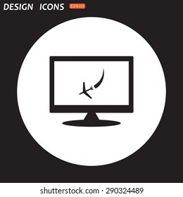  icon plane. The plane is landing. icon. vector design