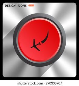  icon plane. The plane is landing. icon. vector design