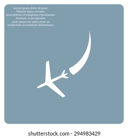  icon plane. The plane is landing. icon. vector design