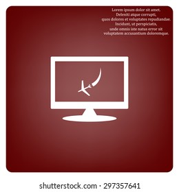  icon plane. The plane is landing. icon. vector design