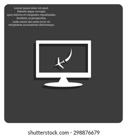  icon plane. The plane is landing. icon. vector design