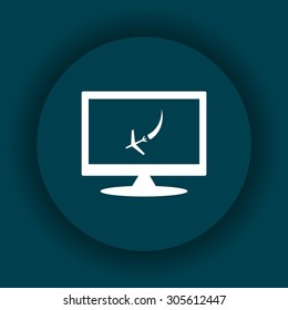  icon plane. The plane is landing. icon. vector design
