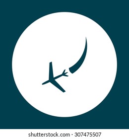  icon plane. The plane is landing. icon. vector design