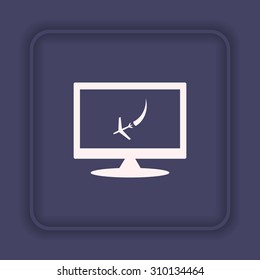  icon plane. The plane is landing. icon. vector design