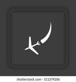  icon plane. The plane is landing. icon. vector design