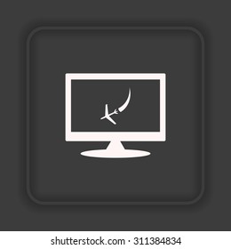  icon plane. The plane is landing. icon. vector design