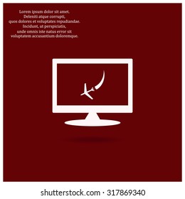  icon plane. The plane is landing. icon. vector design