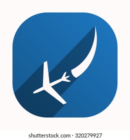  icon plane. The plane is landing. icon. vector design