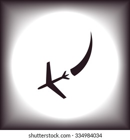  icon plane. The plane is landing. icon. vector design