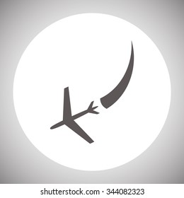  icon plane. The plane is landing. icon. vector design