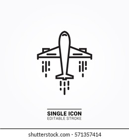 Icon plane single icon graphic designer