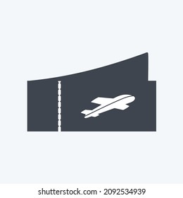 Icon Plane Tickets - Glyph Style - Simple illustration,Editable stroke,Design template vector, Good for prints, posters, advertisements, announcements, info graphics, etc.