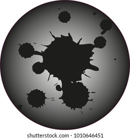 Icon of the planet blots, fantasy, Vector illustration on white background