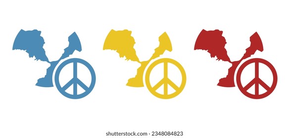 icon of the planet, peace, on a white background, vector illustration